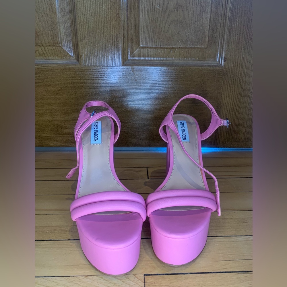 Steve Madden Pink Platform Block Heels
